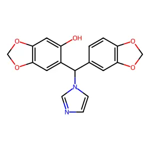 6-(benzo[d][1,3]dioxol-5-yl(1H-imidazol-1-yl)methyl)benzo[d][1,3]dioxol-5-ol structure