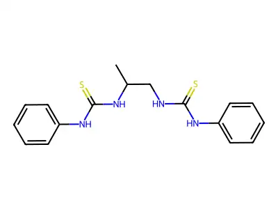 1-Phenyl-3-[1-(phenylcarbamothioylamino)propan-2-yl]thiourea structure