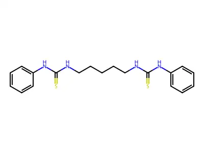 1-Phenyl-3-[5-(phenylcarbamothioylamino)pentyl]thiourea structure