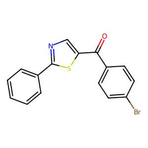 (4-Bromophenyl)(2-phenyl-5-thiazolyl)methanone structure