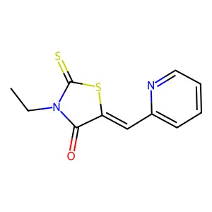 3-Ethyl-5-(pyridin-2-ylmethylidene)-2-sulfanylidene-1,3-thiazolidin-4-one structure
