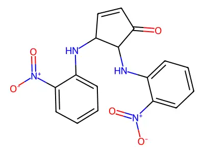 4,5-Bis(2-nitroanilino)cyclopent-2-en-1-one structure