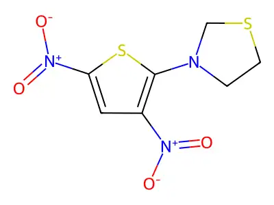 3-(3,5-Dinitro-2-thienyl)thiazolidine structure