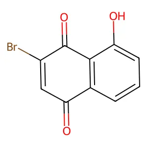 1,4-Naphthalenedione, 2-bromo-8-hydroxy- structure