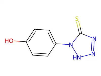 5H-Tetrazole-5-thione, 1,2-dihydro-1-(4-hydroxyphenyl)- structure