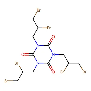 Tris(2,3-dibromopropyl) isocyanurate structure