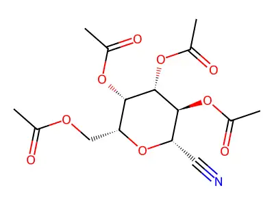 (3,4,5-Triacetyloxy-6-cyanooxan-2-yl)methyl acetate structure