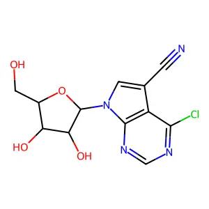 4-Chloro-7-pentofuranosyl-7h-pyrrolo[2,3-d]pyrimidine-5-carbonitrile structure