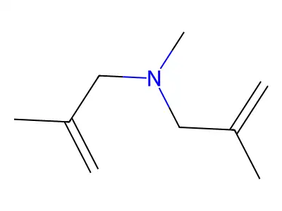 N,2-dimethyl-N-(2-methylprop-2-enyl)prop-2-en-1-amine structure