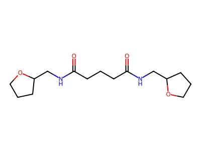 N,N'-bis(tetrahydrofuran-2-ylmethyl)pentanediamide structure