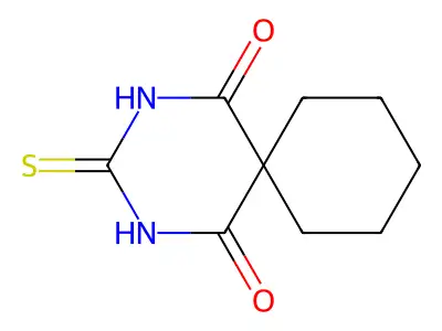2,4-Diazaspiro(5.5)undecane-1,5-dione, 3-thioxo- structure