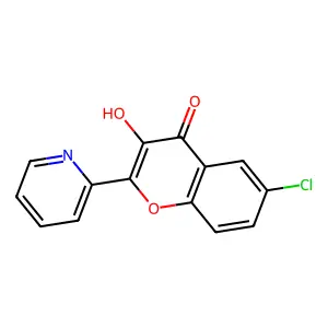 6-Chloro-3-hydroxy-2-pyridin-2-ylchromen-4-one structure