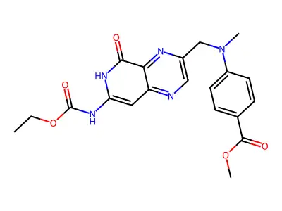 methyl 4-[[7-(ethoxycarbonylamino)-5-oxo-6H-pyrido[3,4-b]pyr structure