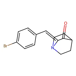 (2E)-2-(4-bromobenzylidene)quinuclidin-3-one structure