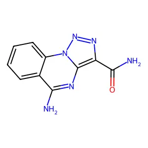 5-Amino[1,2,3]triazolo[1,5-a]quinazoline-3-carboxamide structure