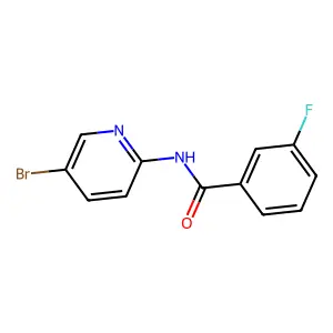 N-(5-bromopyridin-2-yl)-3-fluorobenzamide structure