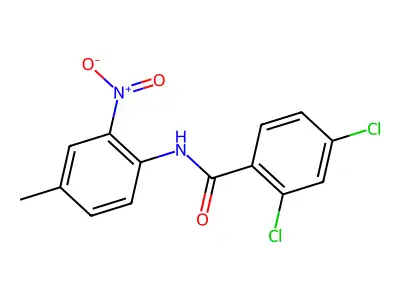 2,4-dichloro-N-(4-methyl-2-nitrophenyl)benzamide structure