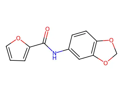 N-(1,3-benzodioxol-5-yl)furan-2-carboxamide structure