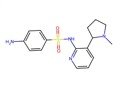 4-Amino-N-[3-(1-methyl-2-pyrrolidinyl)-2-pyridinyl]benzenesulfonamide structure