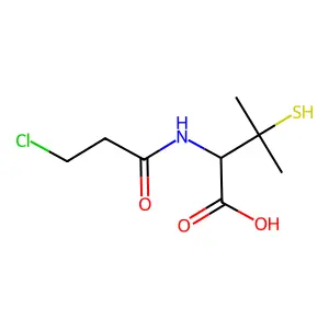 N-(3-Chloropropanoyl)-3-sulfanylvaline structure