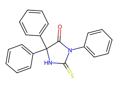 3,5,5-Triphenyl-2-thioxo-4-imidazolidinone structure
