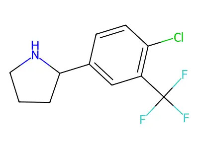 2-[4-Chloro-3-(trifluoromethyl)phenyl]pyrrolidine structure
