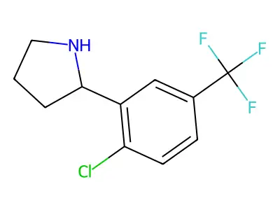 2-[2-Chloro-5-(trifluoromethyl)phenyl]pyrrolidine structure