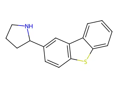 Pyrrolidine, 2-(2-dibenzothienyl)- structure