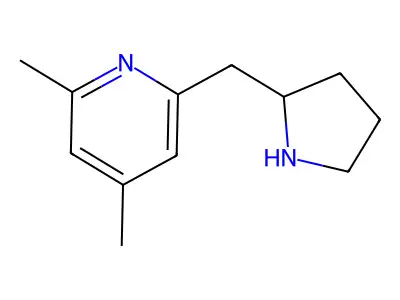 2,4-Dimethyl-6-(2-pyrrolidinylmethyl)pyridine structure