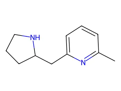 2-Methyl-6-(2-pyrrolidinylmethyl)pyridine structure
