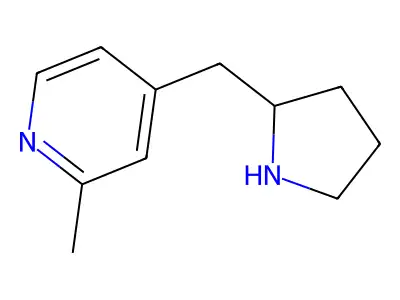 2-Methyl-4-[(pyrrolidin-2-yl)methyl]pyridine structure