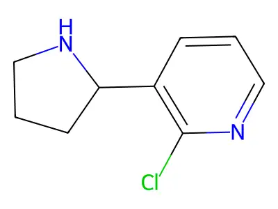 2-Chloro-3-pyrrolidin-2-ylpyridine structure