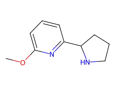 2-Methoxy-6-(pyrrolidin-2-yl)pyridine structure