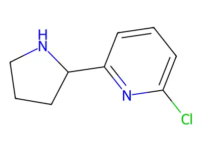 2-Chloro-6-(pyrrolidin-2-YL)pyridine structure