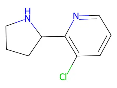 3-Chloro-2-(pyrrolidin-2-yl)pyridine structure