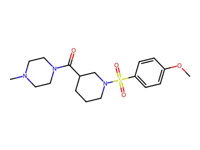 [1-(4-Methoxyphenyl)sulfonylpiperidin-3-yl]-(4-methylpiperazin-1-yl)methanone structure
