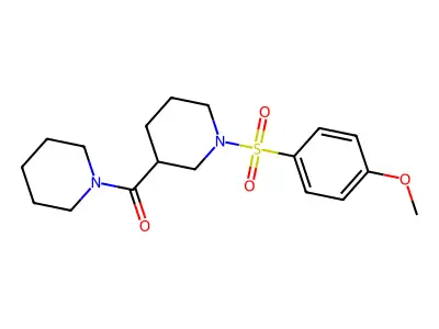 [1-(4-Methoxyphenyl)sulfonylpiperidin-3-yl]-piperidin-1-ylmethanone structure