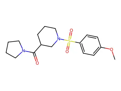 [1-(4-Methoxyphenyl)sulfonylpiperidin-3-yl]-pyrrolidin-1-ylmethanone structure