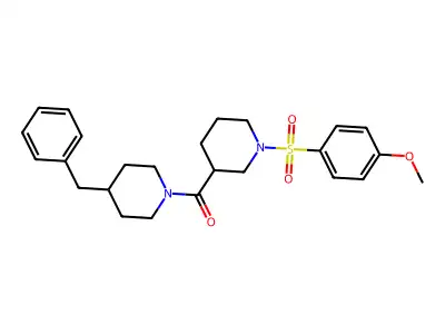 (4-Benzylpiperidin-1-yl)-[1-(4-methoxyphenyl)sulfonylpiperidin-3-yl]methanone structure