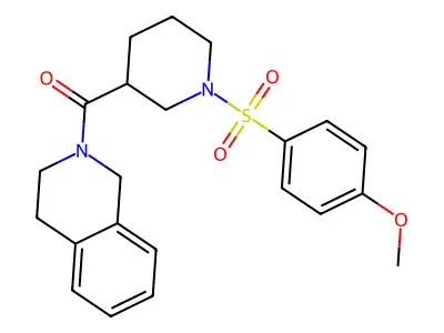 3,4-dihydro-1H-isoquinolin-2-yl-[1-(4-methoxyphenyl)sulfonylpiperidin-3-yl]methanone structure