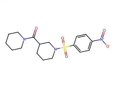 [1-(4-Nitrophenyl)sulfonylpiperidin-3-yl]-piperidin-1-ylmethanone structure