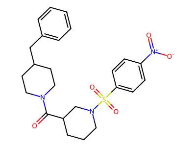 (4-Benzylpiperidin-1-yl)-[1-(4-nitrophenyl)sulfonylpiperidin-3-yl]methanone structure