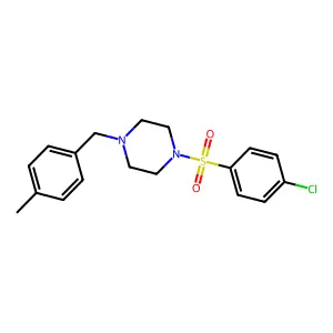 1-[(4-Chlorophenyl)sulfonyl]-4-(4-methylbenzyl)piperazine structure
