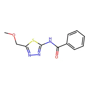 N-[5-(methoxymethyl)-1,3,4-thiadiazol-2-yl]benzamide structure