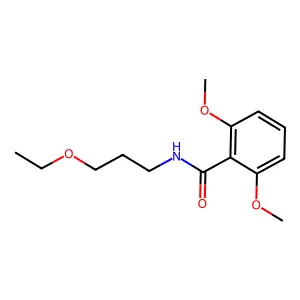 N-(3-ethoxypropyl)-2,6-dimethoxybenzamide structure