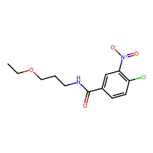 4-chloro-N-(3-ethoxypropyl)-3-nitrobenzamide structure