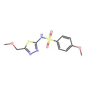 4-methoxy-N-[5-(methoxymethyl)-1,3,4-thiadiazol-2-yl]benzenesulfonamide structure
