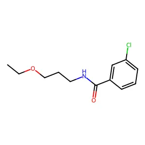 3-chloro-N-(3-ethoxypropyl)benzamide structure