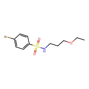 4-bromo-N-(3-ethoxypropyl)benzenesulfonamide structure