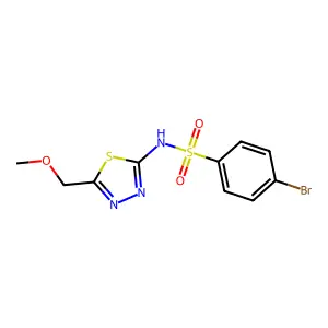 4-bromo-N-[5-(methoxymethyl)-1,3,4-thiadiazol-2-yl]benzenesulfonamide structure